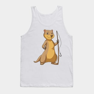 Otter as Fisher with Fishing rod Tank Top